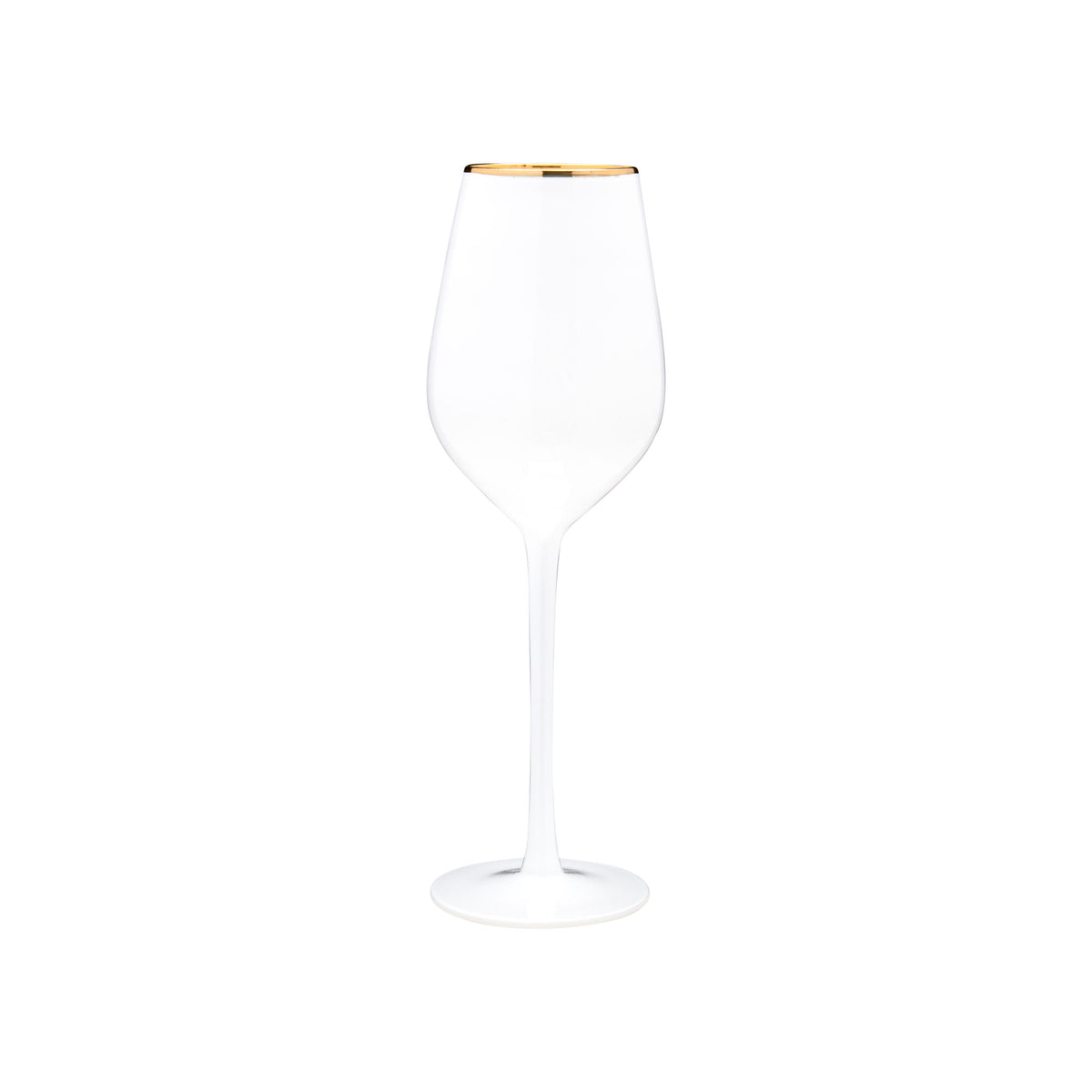 Vikko Decor Platinum Gold Rimmed Colored Wine Glass, 13.5 oz, Set Of 6 - Assorted Colors