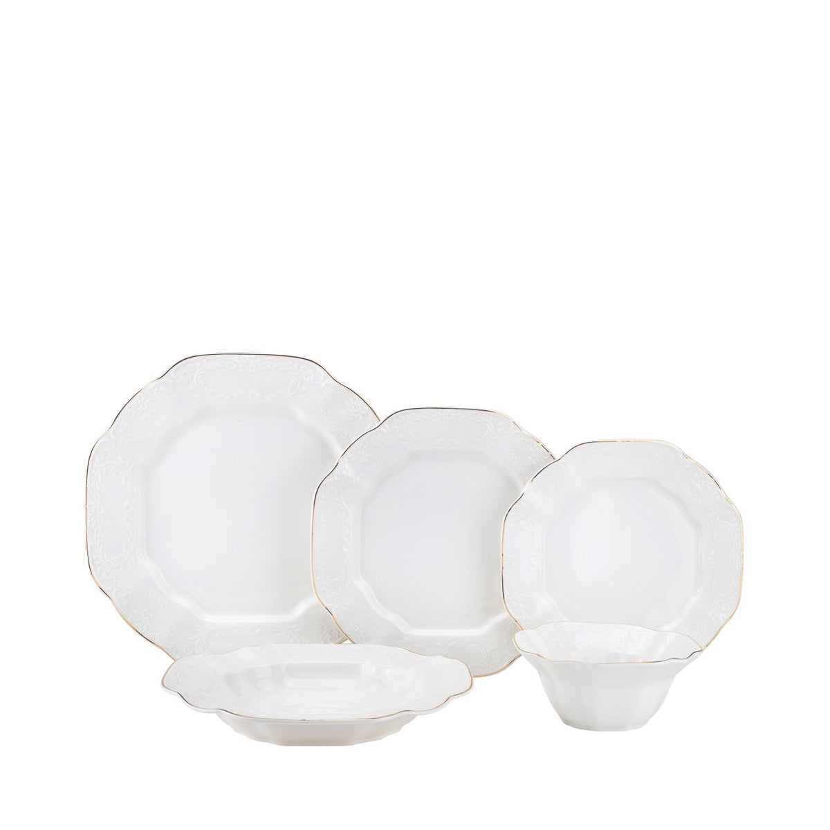 Joseph Sedgh 20 Piece Dinnerware Set, Antique Bone, Service for 4