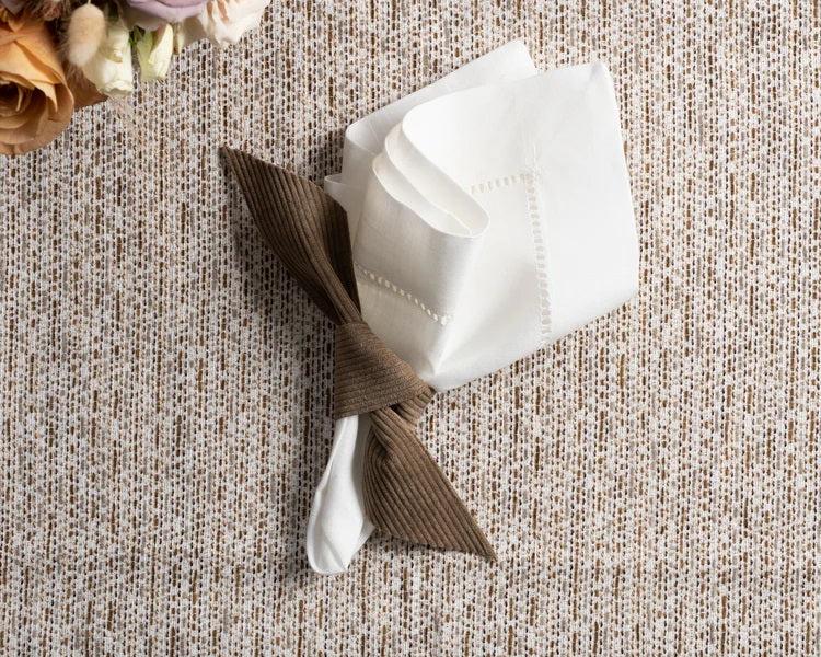 Parfetty Reversible Corduroy Collection Napkin Twists, Set Of 4 - Assorted Colors