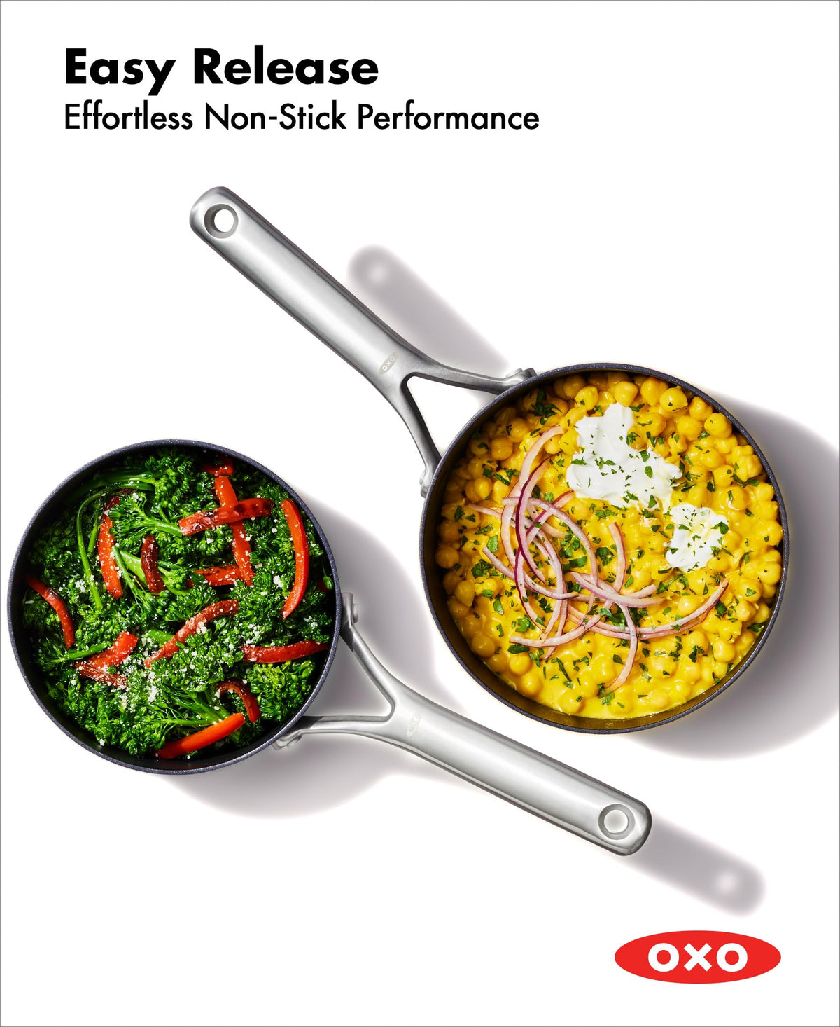 OXO Professional 1.7QT and 2.3QT Saucepan Pot Set with Lids Hard Anodized Ceramic Nonstick Cookware PFAS-Free Induction Suitable Stainless Steel Diamond Reinforced Coating Dishwasher/ Oven Safe Black