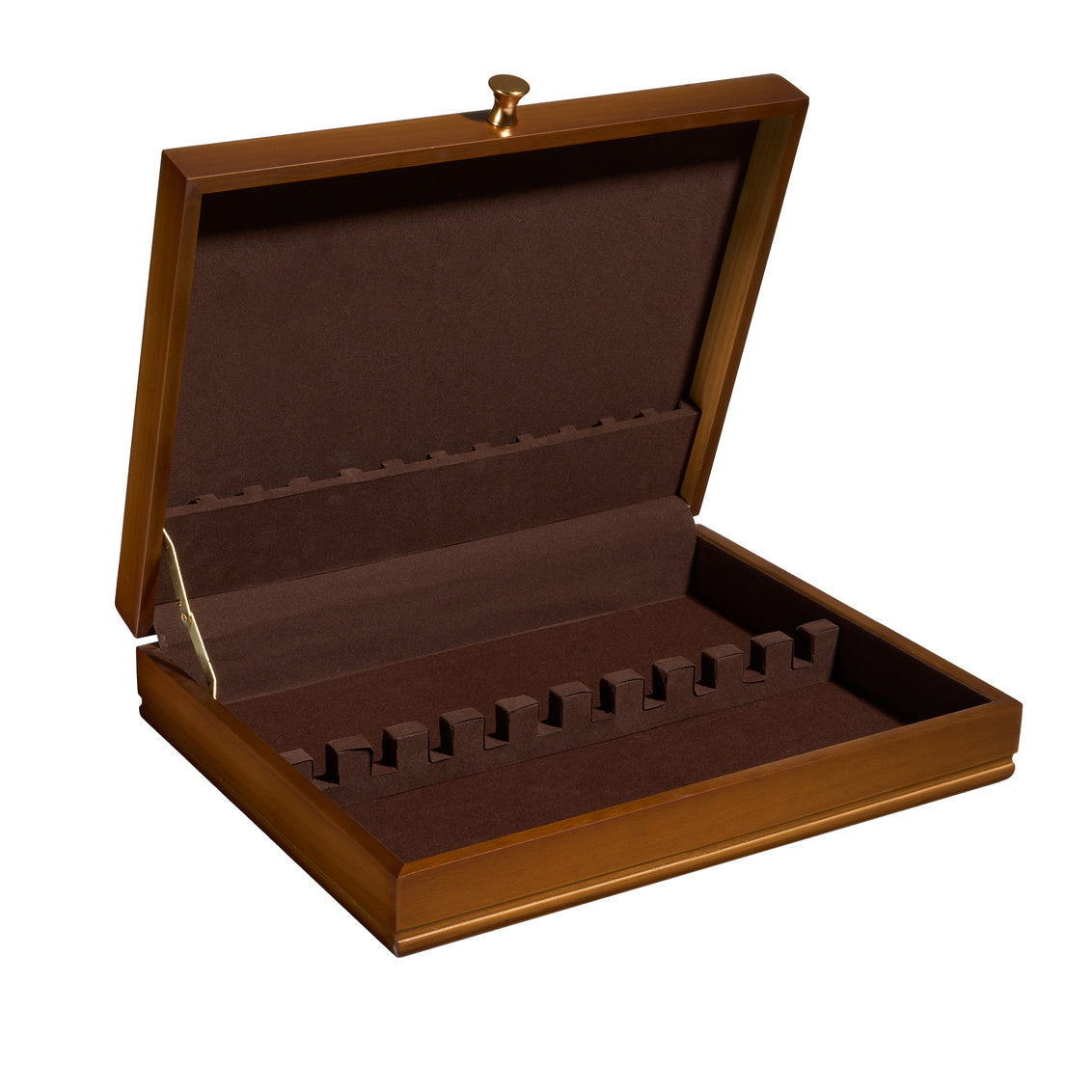 Godinger Silverware Flatware Storage Box, Natural Wood
