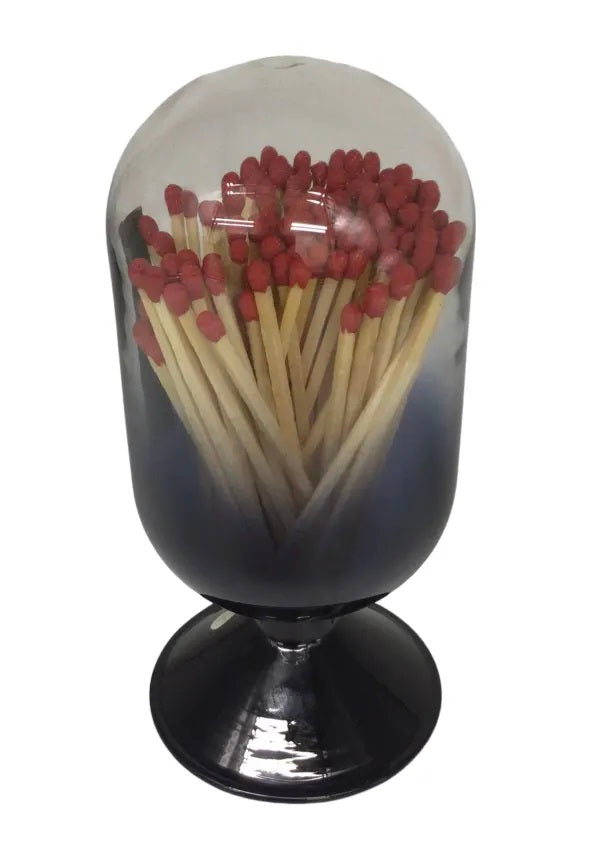 Torah Judaica Glass Match Cloche - Assorted Colors