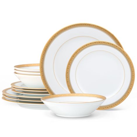 Noritake Crestwood Gold Fine Porcelain Dinnerware - Assorted Pieces