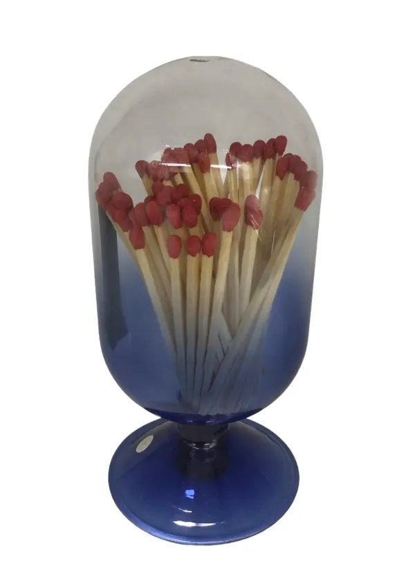 Torah Judaica Glass Match Cloche - Assorted Colors