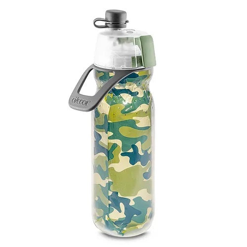 O2COOL Mist 'N Sip 20oz Insulated Misting Water Bottle With No Leak Pull Top Spout - Assorted Colors