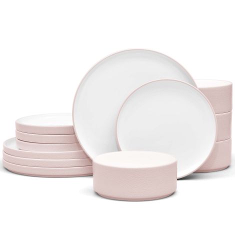 Noritake ColorTex Porcelain 12 Piece Dinnerware Set, Service for 4 - Assorted Colors
