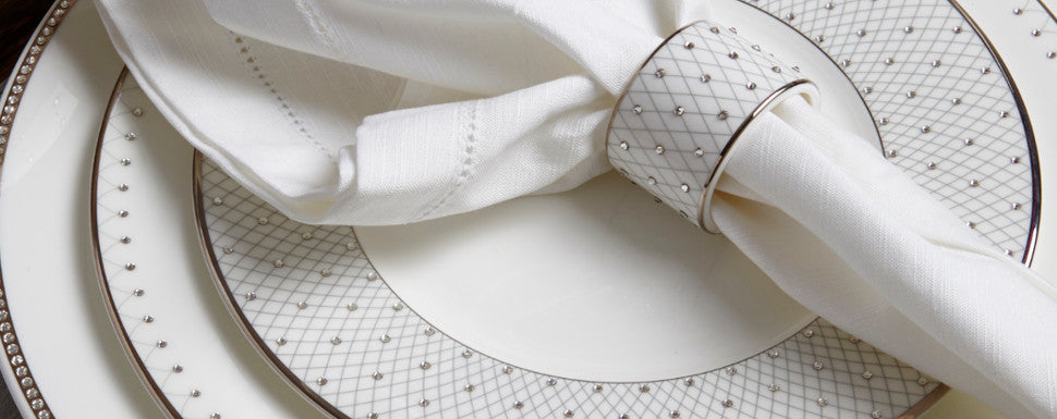 Prouna Princess Platinum Fine Bone China, Assorted Style Plates