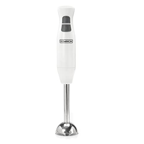 Dominion Immersion Stick Hand Blender, Stainless Steel Shaft & Blades, Powerful 180 Watt, 2-Speed Control, Removable Blending Stick for Easy Cleaning, Black