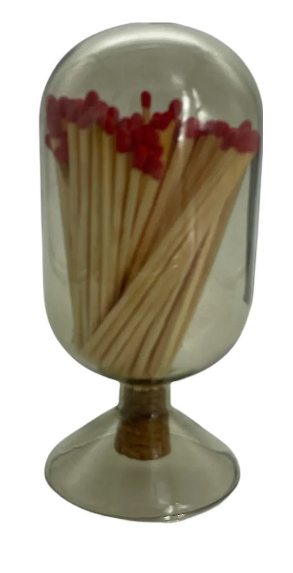 Torah Judaica Glass Match Cloche - Assorted Colors