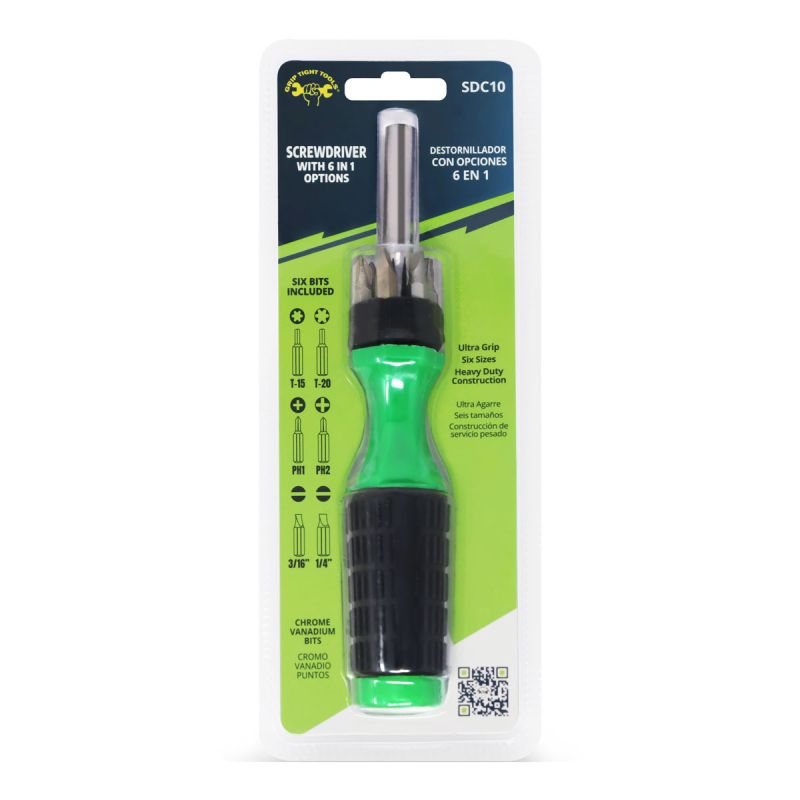6 in 1 Screwdriver with Comfort Grip