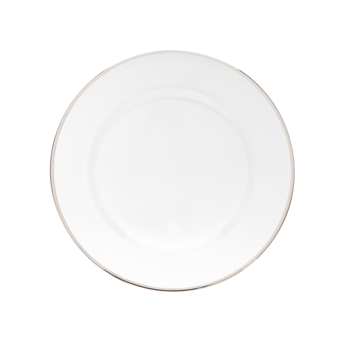 Vikko Decor Classic Glass Charger with Colored Rim 13" - Assorted Rim Colors