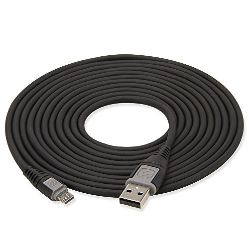 SCOSCHE USBM10 Syncable Micro Charge & Sync Cable for All Micro-USB Devices 10-ft. Black/Gray