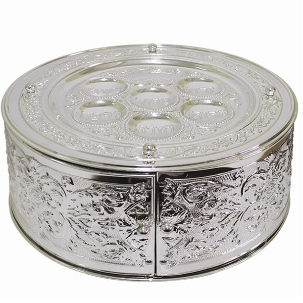 Majestic Silver Plated 3 Tier Matzah Seder Plate