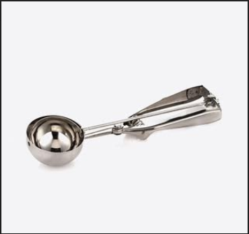 Millvado Medium Ice Cream Scoop 2", Stainless Steel