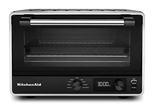 KitchenAid KCO211BM Digital Countertop Toaster Oven, with 9 Presets, Includes 9x13 Pan, Black Matte