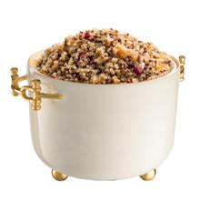 The Decorizer Ivory Enamel 1 LB Hammered Dip Container, Gold Buckle