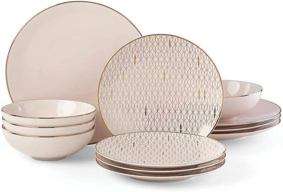 Lenox Trianna Blush 12 Piece Porcelain Dinnerware Set