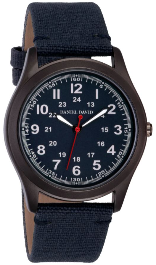 Marciano - Daniel David, 12/24Hr Display Men's Analog Watch - Navy Blue