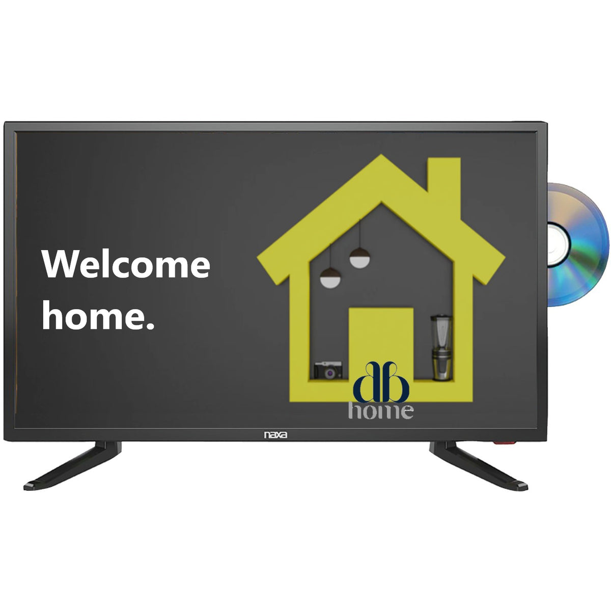 Naxa 24" LED TV with DVD and USB Player, 720p, Includes Car Adapter and Mount, Remote