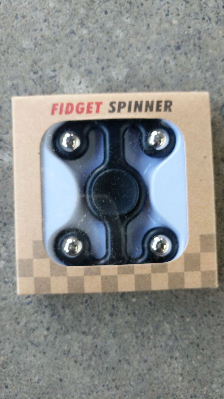 4 Sided Fidgit Fidget Spinner, Black