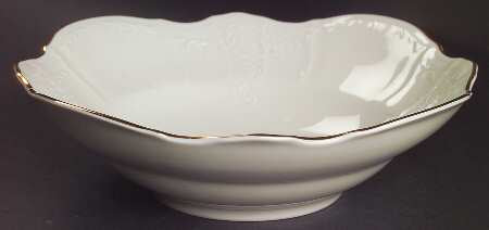 Bernadotte 23cm/9" Salad Bowl, Ivory Silver (Platinum) DECBOWL