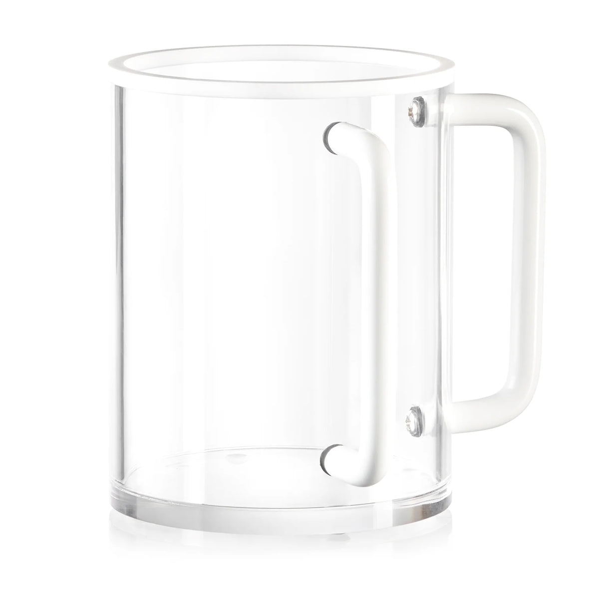 Waterdale Lucite Washing Cup, White Edge