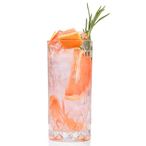 RCR Crystal Opera High Ball Glasses with Gold Band, Set of 4