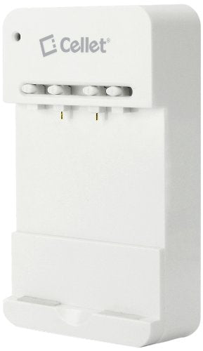 Cellet Multipurpose Universal Battery Charger for Smartphone and Cameras, White BATTCHARGE