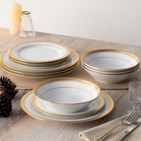 Noritake Crestwood Gold Fine Porcelain Dinnerware - Assorted Pieces