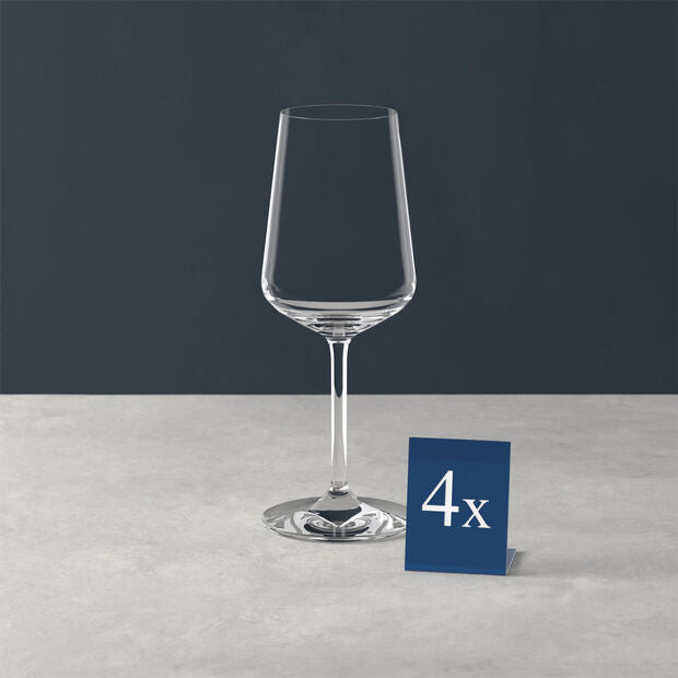 Villeroy & Boch Ovid 12.75oz White Wine Clear Crystal Glass, Set of 4