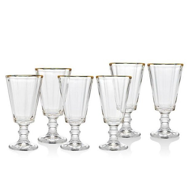 Godinger 48269 2 oz Grandeur Gold Band Shots Glasses - Set of 6