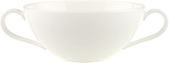Villeroy & Boch Anmut Cream Soup Cup, White Premium Porcelain 11.45", Dishwasher and Microwave Safe