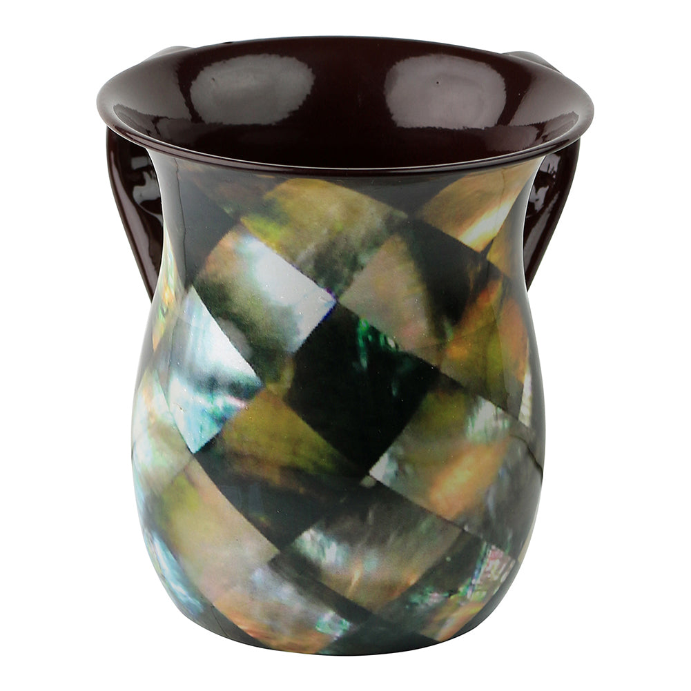 A&M Stainless Steel Washing Cup Rhombus Mother Of Pearl