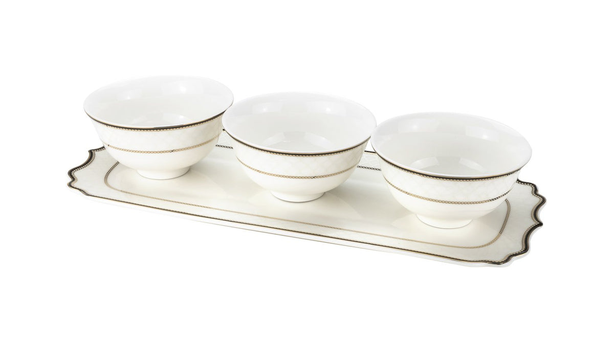 Joseph Sedgh Peak View 3 Bowl Sectional Dip Serving Set