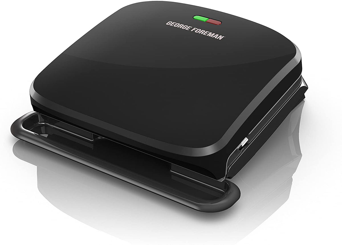 George Foreman - 4 Serving Grill with Removable Plate, Black