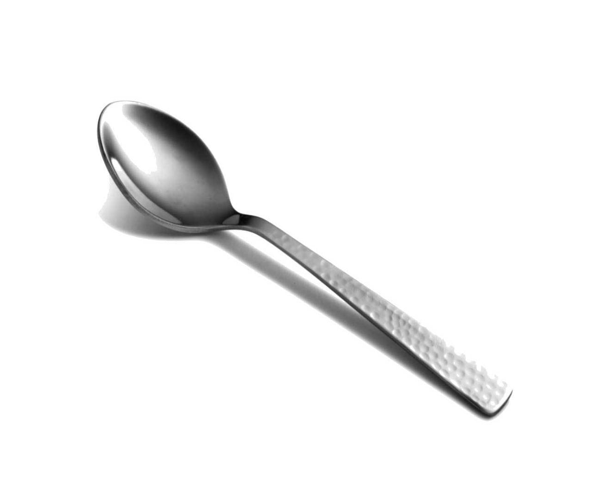 The Decorizer Dessert Dip Spoons, 6 Pack, Hammered Silver