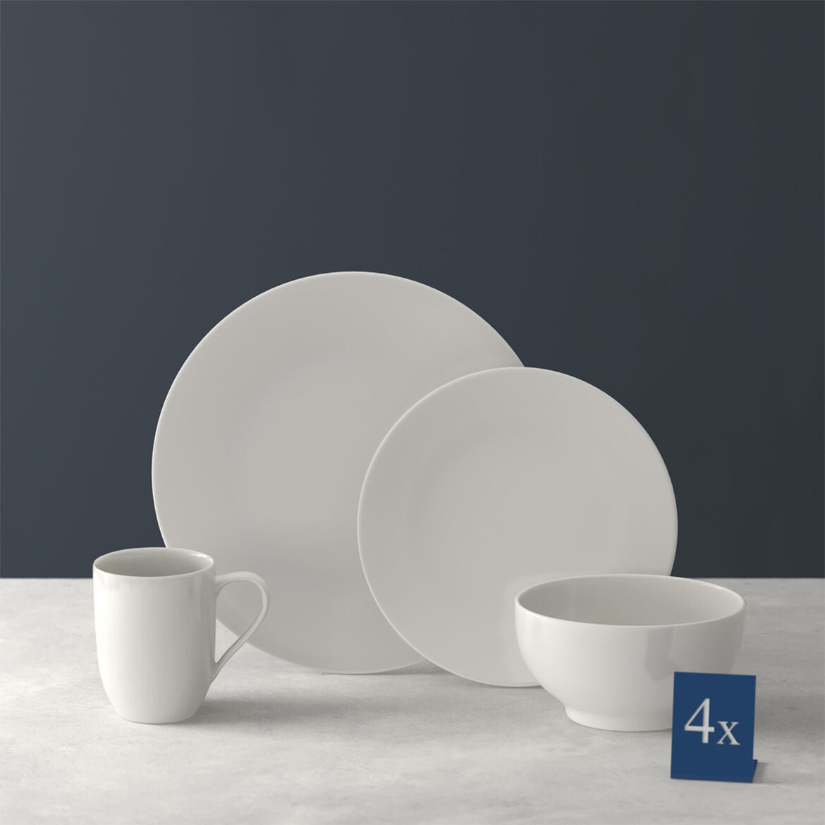 Villeroy & Boch For Me 16 Piece Premium Porcelain Dinnerware Set, Service for 4