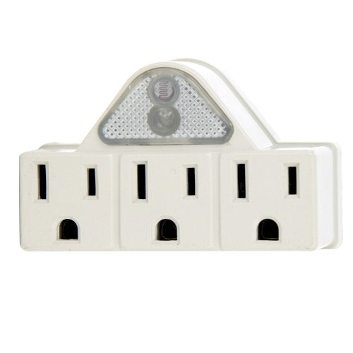 Sunlite 04056-SU E120 1-3 Current Tap with Photo Control Night Light