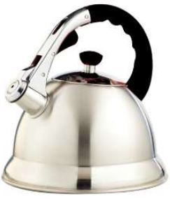 Europeware Whistling Kettle, Stainless Steel, Satin Finish