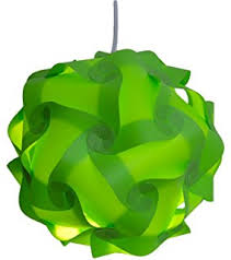Infinity Lights Small 10" 30 Pc. Puzzle Lamp Shade Lantern, Green