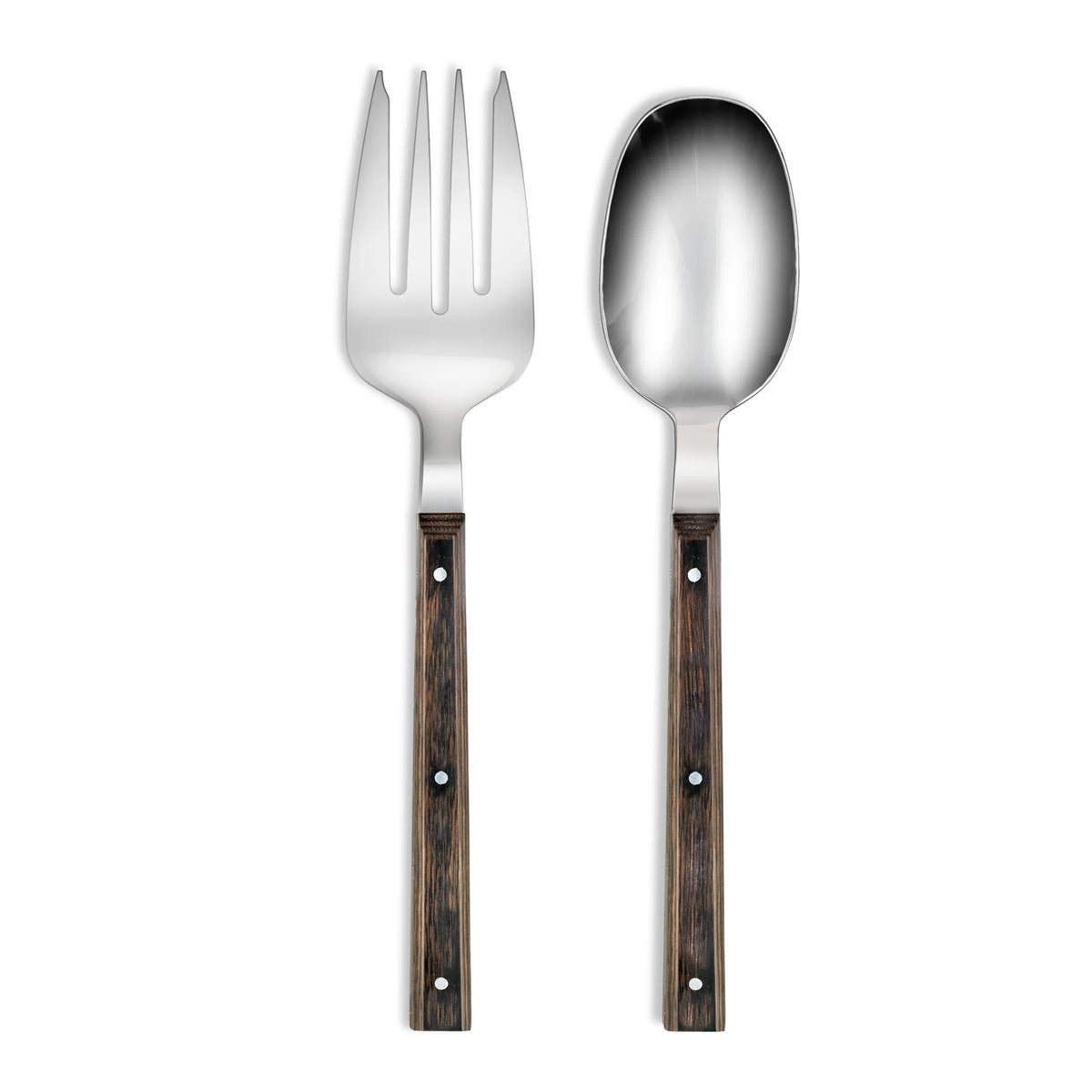 Oneida Kona Pakka Wood, 2pc Servers, Stainless Steel & Wood Handle