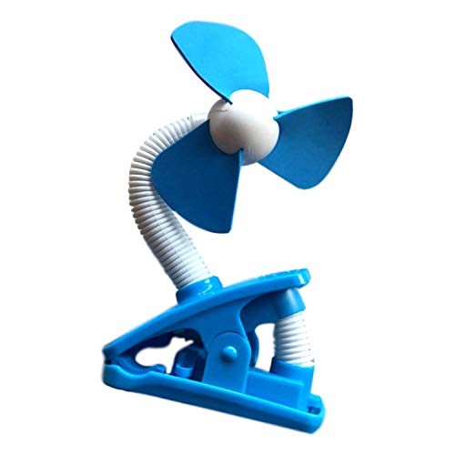 O2 Cool Battery Operated Fan 4 Inch Clip On Fan, Blue (2 AA Batteries, Not Included)