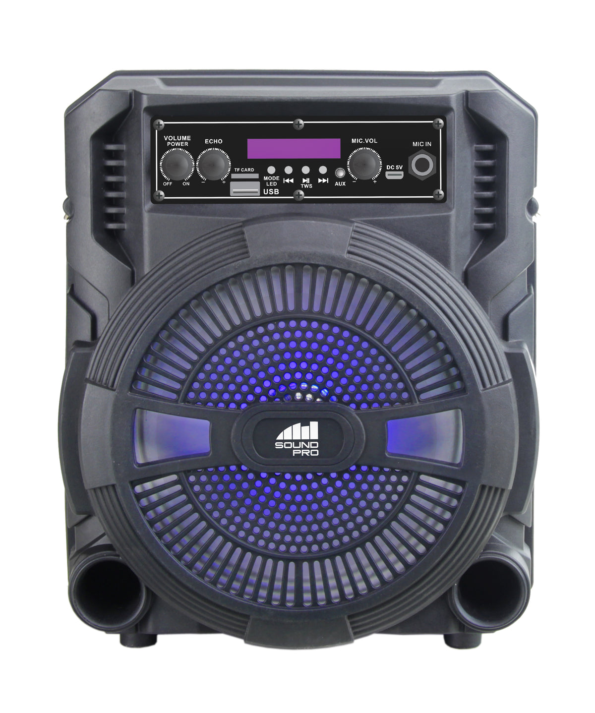 Naxa - Portable 8″ Bluetooth Party Speaker with Disco Light