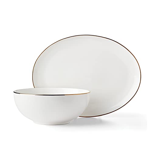 Lenox Trianna White 2 Piece Serveware Bundle
