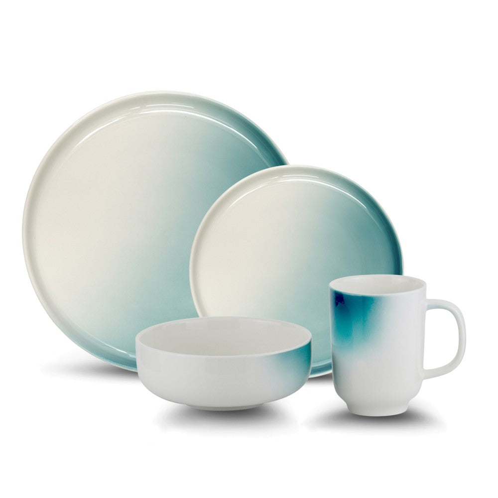 Luster Green 16 Piece Dinnerware Set