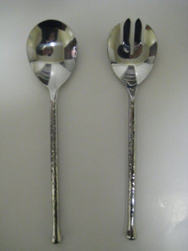 Metropolitan by Holiser Pateesh Hammered 2 Piece Salad Serving Set