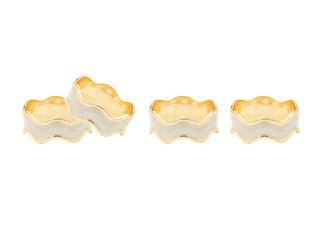 Godinger White Swirl Napkin Rings, Set of 4