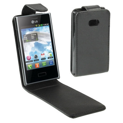 Vertical Flip Holster Leather Case for Jpod, Black