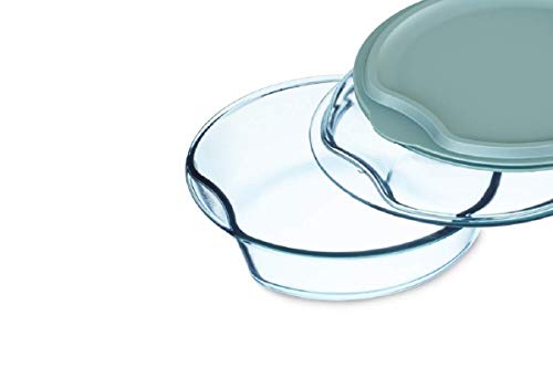 Simax Round Casserole w/ Glass Lid & Plastic Lid 11" x4.25"
