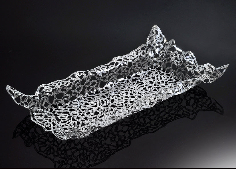 Metalace BO0L-S Wildlace Large Rectangular Tray with Acrylic Insert